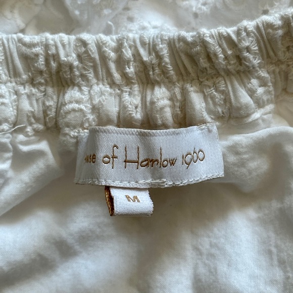 House of Harlow 1960 White Cotton Eyelet Mini Skirt - Size M - Picture 5 of 6